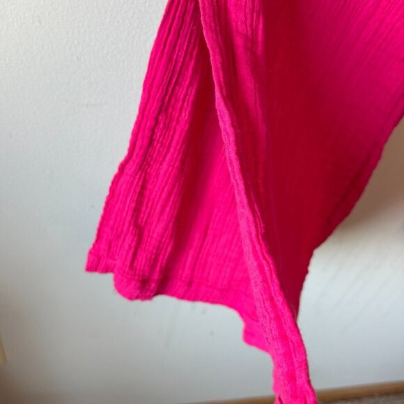 NWOT Soft Surroundings Khulani Pink Wide Leg Gauze Pants Size Large Lightweight - Picture 3 of 12